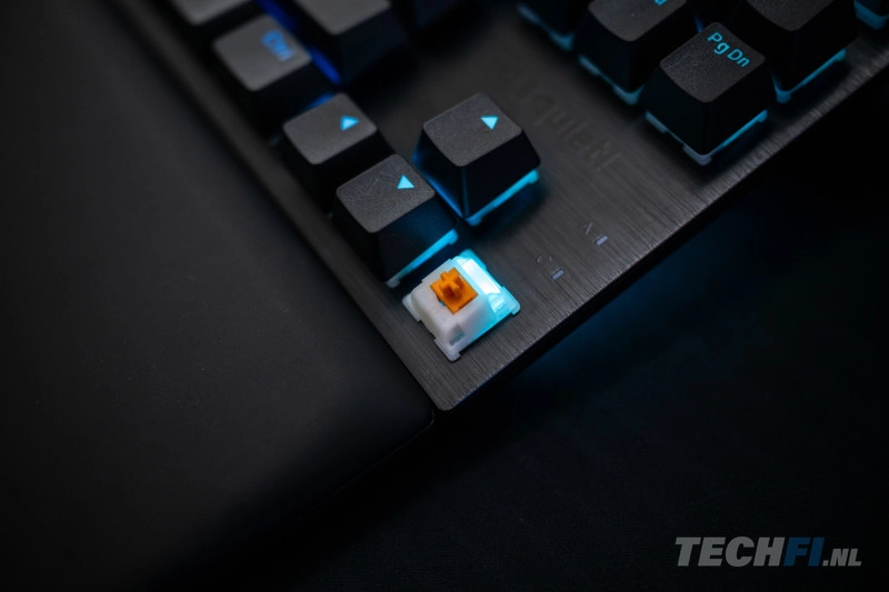 Be quiet Light Mount TKL close-up van tactiele schakelaar