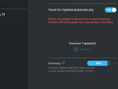 Samsung T7 software - firmware update
