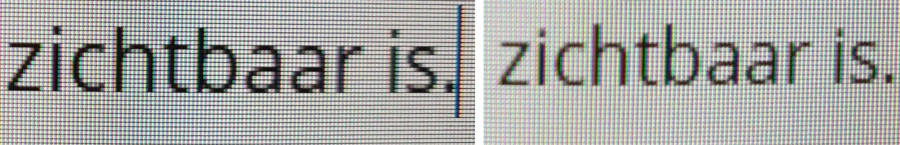 MSI Summit MS321UP schaling: links met schaling, rechts 1-op-1 (100% schaling)
