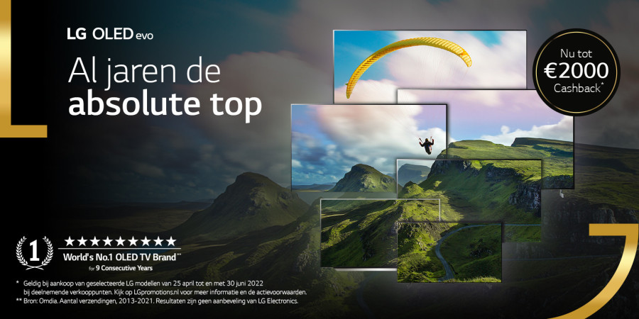 LG TV cashback actie OLED QNED 2022