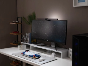 BenQ ScreenBar Halo monitor lamp verlicht voor én achterzijde van het beeldscherm
